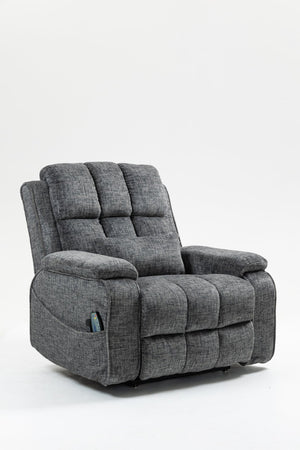 English Elm Oversized Power Lift Recliner Chair with Massage Heating and Usb Charging for Living Room Grey W547S00071