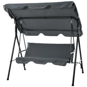 English Elm Outdoor 3 Person Canopy Swing with Steel a Frame Cushioned Seat and Uv Shade T3971P419089