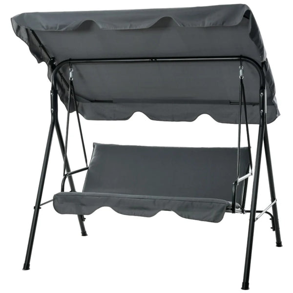 English Elm Outdoor 3 Person Canopy Swing with Steel a Frame Cushioned Seat and Uv Shade T3971P419089