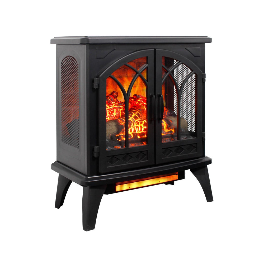 English Elm 24 Inch Infrared Quartz Stove Heater with 3d Flame Effect and Remote Control W1769112700