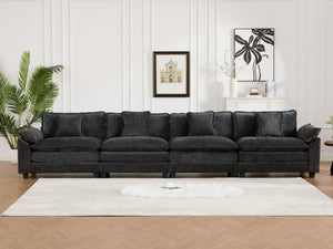 English Elm Wider Ergonomic Loveseat with Breathable Chenille Upholstery, Modular Design, Plush Double-Layer Cushioning W1143S00043 W1143S00043