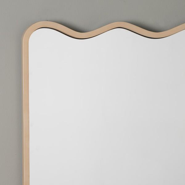 Cooper Classics Renette Round Oak Finish Hardwood Wall Mirror Organic Warmth for Any Living Space 42352