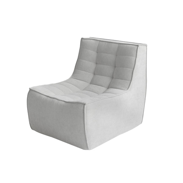 English Elm Caterpillar Classic Floor Sofa - Cozy Light Gray Chenille Single-Seater For Stylish Relaxation B341P321112