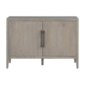 English Elm U_style Farmhouse Pine Veneer Buffet Cabinet with Double Doors for Kitchen or Entryway Gray N711P410389E