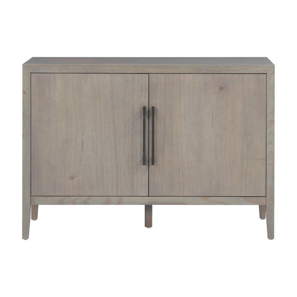 English Elm U_style Farmhouse Pine Veneer Buffet Cabinet with Double Doors for Kitchen or Entryway Gray N711P410389E