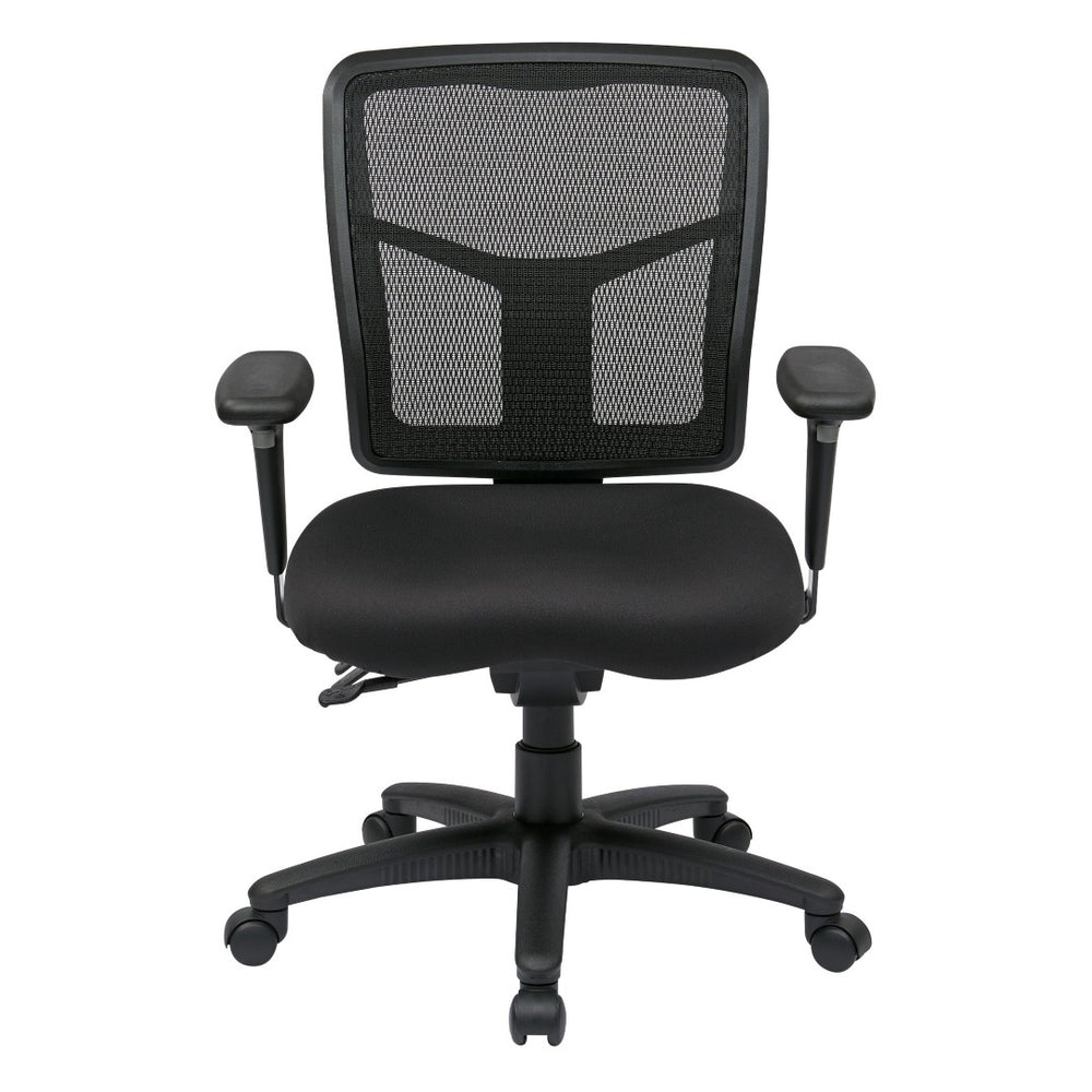 OSP Home Furnishings Progrid® Ergonomic Mesh Manager Chair with Lumbar Support and Adjustable Arms for Office 92343-30