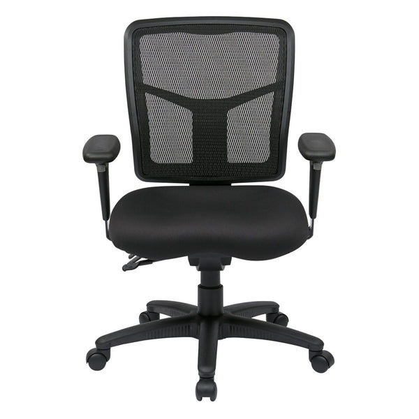 OSP Home Furnishings Progrid® Ergonomic Mesh Manager Chair with Lumbar Support and Adjustable Arms for Office 92343-30
