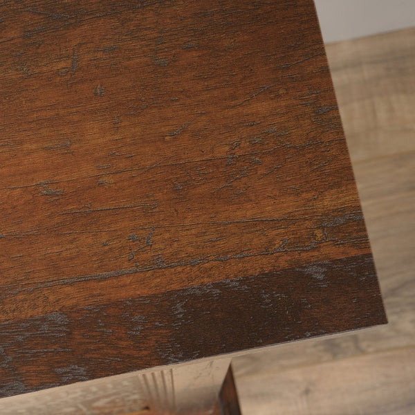 English Elm Storage Cabinet - Stylish Brown Finish With Graphic Tile Design For Organized Living Spaces & Offices B356P402715-GIGA