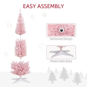 English Elm 7ft Matte Black Pencil Christmas Tree with 250 Warm Led Lights for Small Spaces T3971P401800