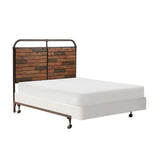 INK+IVY Renu Industrial Queen Headboard II116-0070 Light Brown Multi/Gun Metal