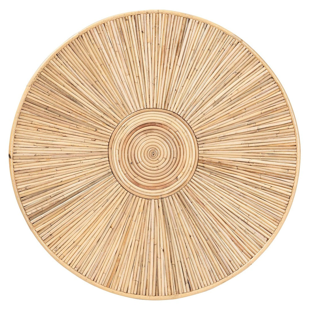 English Elm Bohemian Round Rattan Coffee Table Woven Honey Finish Organic Living Room Accent B2750P467727