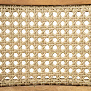 English Elm Christopher Knight Home® - Netro Acacia Wood Dining Chair Set of 2 with Light Brown Wicker Rattan Backrest Rustic Teak Comfort (96) N775P321708T