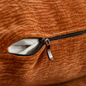 English Elm 134.63'' Oversized L-Shape Sectional Sofa In Orange With Right-Facing Chaise For Modern Living Spaces W876S00312