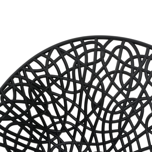 English Elm Christopher Knight Home® - Neiman Outdoor Dining Chair Set of 2 with Weather-Resistant Iron Frame and Perforated Diamond Design Black N775P256374B