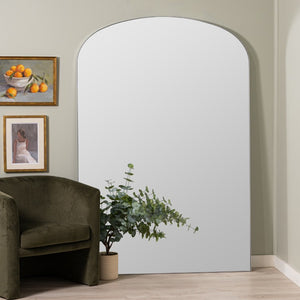 Cooper Classics Franco Oversized Full Length Floor Mirror with Slim Matte Silver Metal Frame for Bedroom 42495