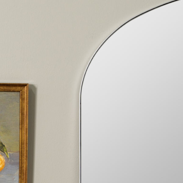 Cooper Classics Franco Oversized Full Length Floor Mirror with Slim Matte Silver Metal Frame for Bedroom 42495