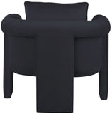 Sloan Black Velvet Accent Chair 424Black Meridian Furniture