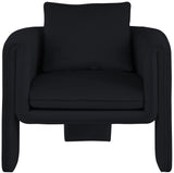 Sloan Black Velvet Accent Chair 424Black Meridian Furniture