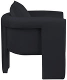 Sloan Black Velvet Accent Chair 424Black Meridian Furniture