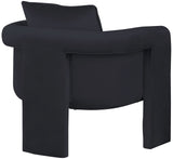 Sloan Black Velvet Accent Chair 424Black Meridian Furniture