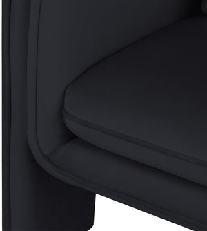 Sloan Black Velvet Accent Chair 424Black Meridian Furniture