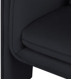 Sloan Black Velvet Accent Chair 424Black Meridian Furniture