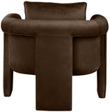 Sloan Brown Velvet Accent Chair 424Brown Meridian Furniture