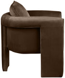 Sloan Brown Velvet Accent Chair 424Brown Meridian Furniture