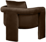 Sloan Brown Velvet Accent Chair 424Brown Meridian Furniture