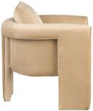 Sloan Camel Velvet Accent Chair 424Camel Meridian Furniture