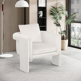 Sloan Cream Velvet Accent Chair 424Cream Meridian Furniture