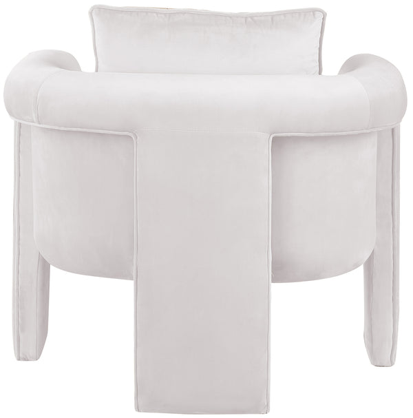 Sloan Cream Velvet Accent Chair 424Cream Meridian Furniture