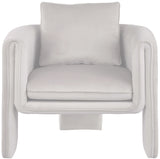 Sloan Cream Velvet Accent Chair 424Cream Meridian Furniture