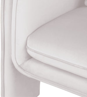 Sloan Cream Velvet Accent Chair 424Cream Meridian Furniture