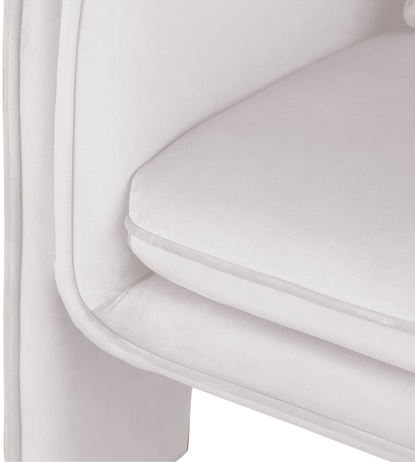 Sloan Cream Velvet Accent Chair 424Cream Meridian Furniture