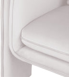 Sloan Cream Velvet Accent Chair 424Cream Meridian Furniture