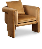 Sloan Saddle Velvet Accent Chair 424Saddle Meridian Furniture