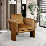 Sloan Saddle Velvet Accent Chair 424Saddle Meridian Furniture