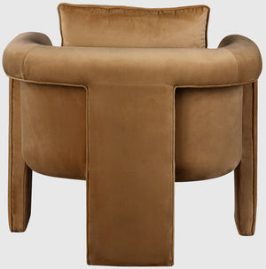 Sloan Saddle Velvet Accent Chair 424Saddle Meridian Furniture
