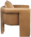 Sloan Saddle Velvet Accent Chair 424Saddle Meridian Furniture