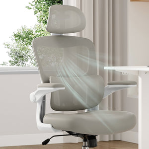 English Elm Ergonomic Office Chair With Adjustable Lumbar Support, Flip-Up Armrests & Stylish Modern Design T3623P380905