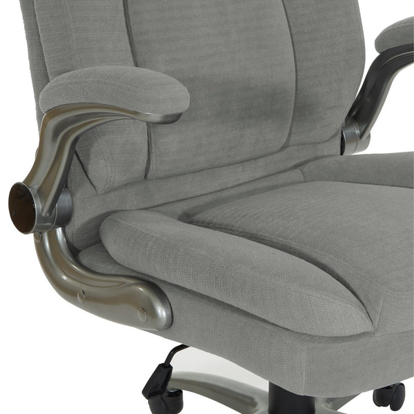OSP Home Furnishings Big and Tall Ergonomic Office Chair with Lumbar Support and Padded Flip-up Arms EXH14517BT-2