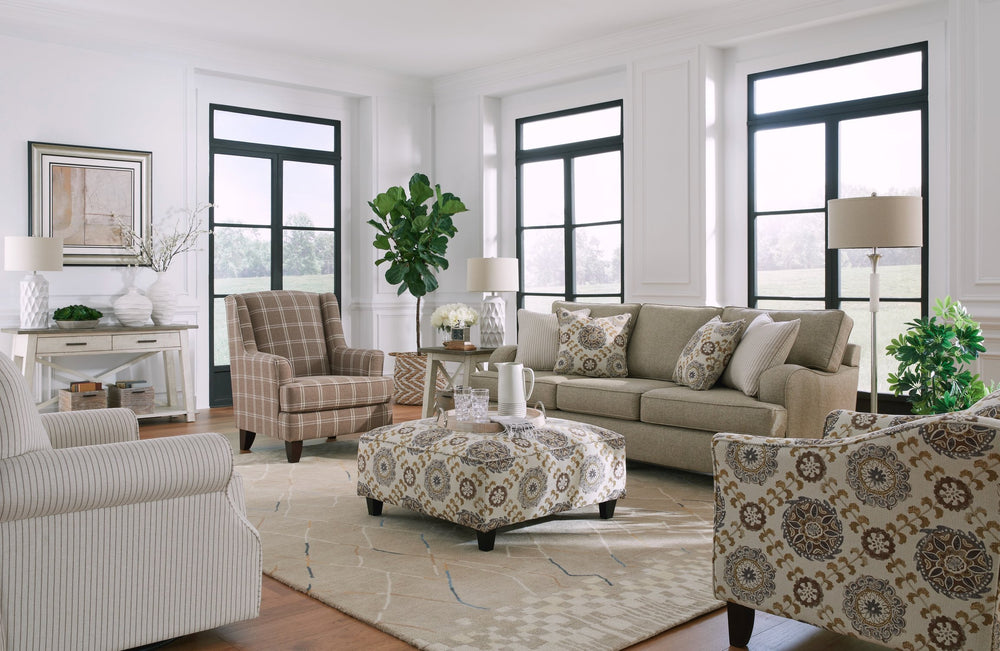 Fusion Crossroads Mink Sofa In Tan – Stylish Transitional Design With Reversible Cushions & Contrasting Pillows Tan Ws ,100% Polypropylene 4250 Crossroads Mink Sofa