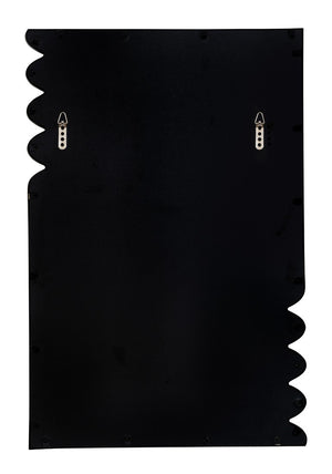 Cooper Classics Lacon Matte Black Metal Rectangular Wall Mirror for Entryway Bedroom or Bath 42513