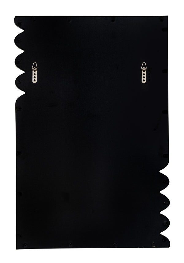Cooper Classics Lacon Matte Black Metal Rectangular Wall Mirror for Entryway Bedroom or Bath 42513