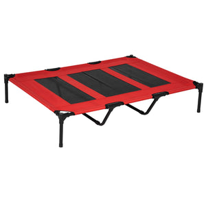 English Elm PawHut Heavy Duty 43" Steel Dog Crate with Wheels, Removable Tray, Top Access & Foldable Bowl Holder Red W2225P217558