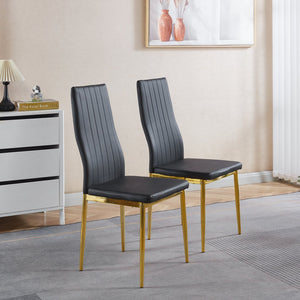 English Elm 1+4,5Pieces Mid-Century Dining Set - Elegant Glass Top Table For 4-6 With Sturdy Metal Legs & Style W234S00130