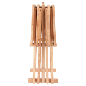 Winsome Wood Alex 5-piece Snack Table Set With Storage Rack - Stylish, Foldable, Solid Wood Tables For Easy Entertaining Natural Solid Wood 42520-winsome-wood