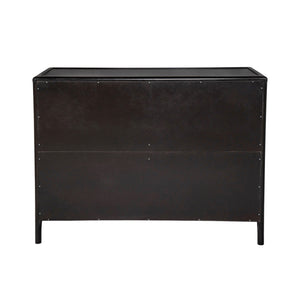 English Elm Christopher Knight Home® - Storage Acacia Wood 6-Drawer Cabinet for Living Room Entryway – Solid/Mfg Wood, Spacious 48" L x 37"H Dark Brown N780P294410P