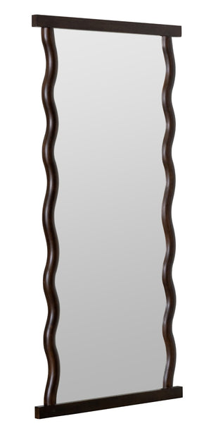 Cooper Classics Livia Full Length Hardwood Floor Mirror with Slim Dark Frame for Bedroom or Entryway 42542